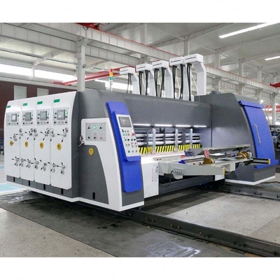 Πολύχρωμη εκτύπωση Flexo συσκευασίας κιβωτίων πιτσών που αυλακώνει την τεμαχίζοντας μηχανή 1200*2400mm