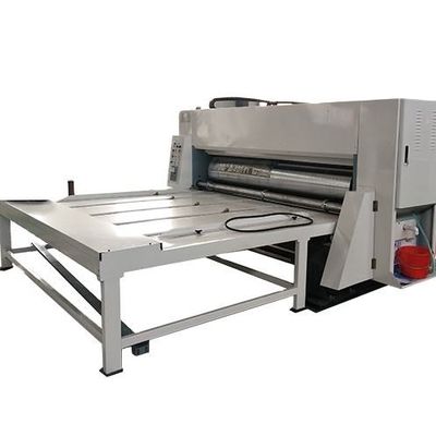 Κυματοειδές Flexo 4 Color Printer Slotter Die Cutter Semi Auto Chain Feeding Type