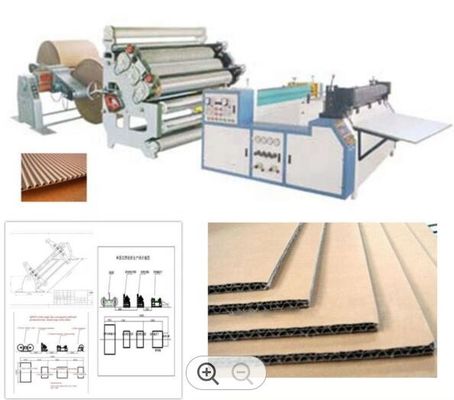 Ζαρωμένο PLC κιβώτιο χαρτοκιβωτίων που κατασκευάζει το αυτόματο ενιαίο πρόσωπο 1600mm εγκαταστάσεων